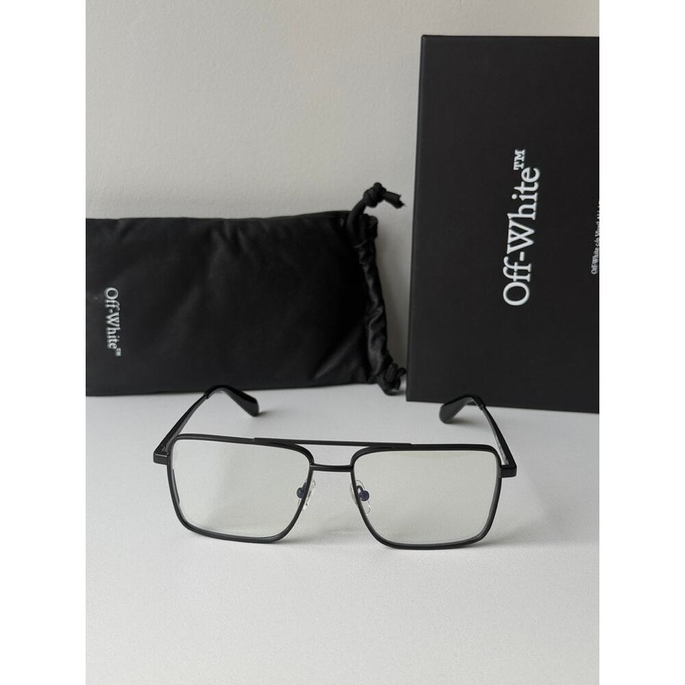 NEW Off White Opt Style 66 Bluelight Black Metal Frames - Picture 2 of 6